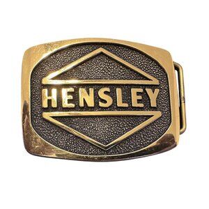 Vtg Belt Buckle Hensley Industries 1983 BTS Solid Brass USA Made